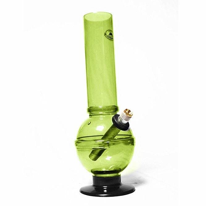 Agung Classic Bubble Acrylic Bong 28cm Lime Green - Bong Empire