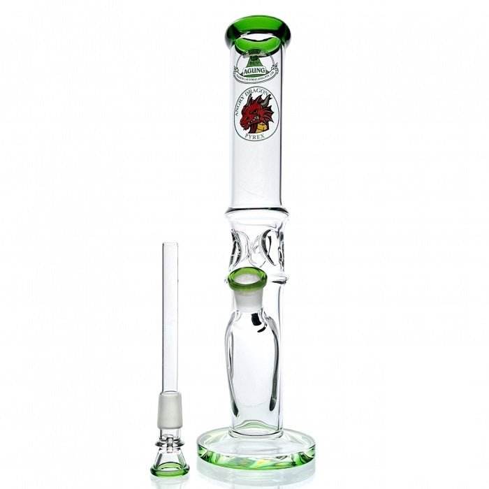 Agung Crazy Dragon Ice Slider Glass Bong 33cm Green - Bong Empire