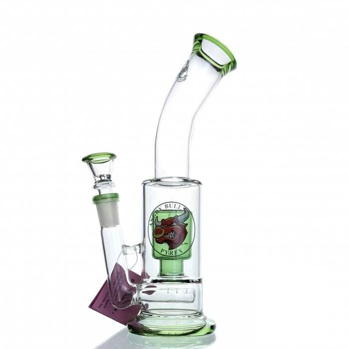 Agung Percolator Glass Bong 23cm Green - Bong Empire