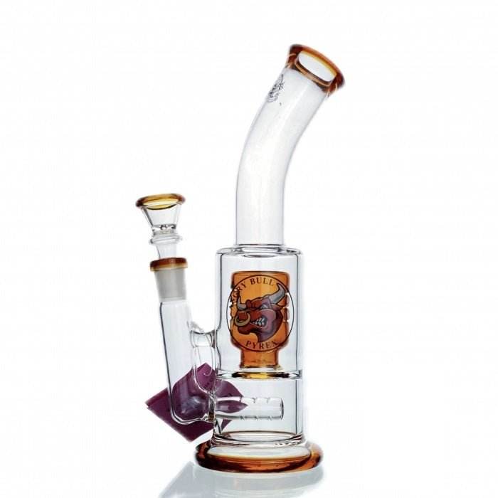 Agung Percolator Glass Bong 23cm Amber - Bong Empire