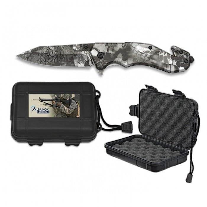 Albainox Python Camo Folding Knife In Gift Box 16cm - Bong Empire