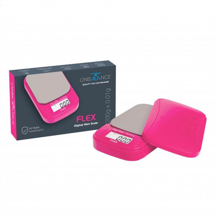 On Balance Flex Digital Scales FL200 0.01g-200g Pink - Bong Empire