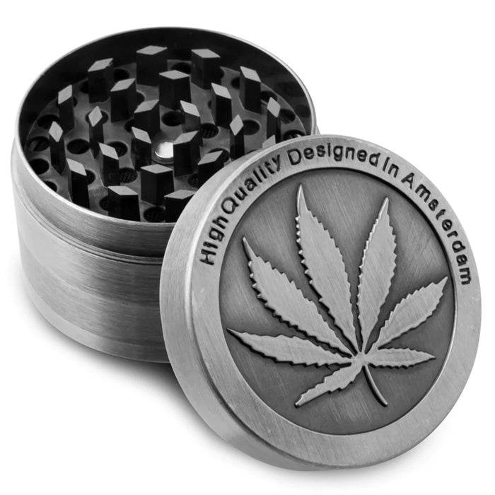Amsterdam Zinc Alloy 4 Layer Grinder 40mm - Bong Empire