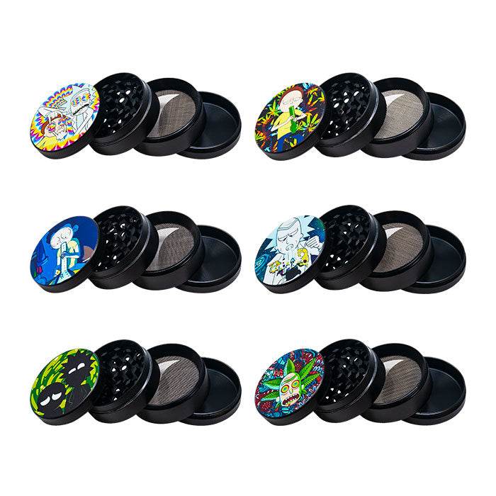 Rick & Morty Zinc Alloy 4 Layers Grinder 40mm - Bong Empire