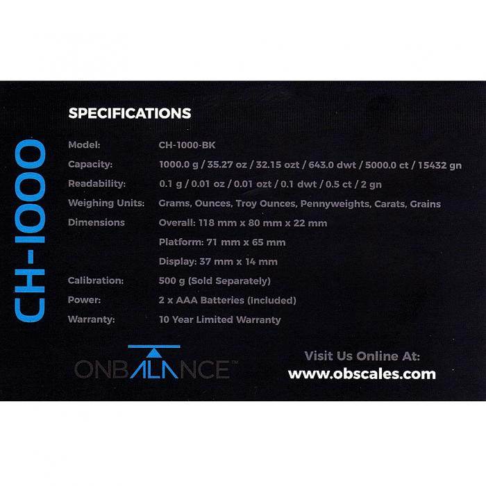 On Balance Champion Digital Scales 0.1g-1000g - Bong Empire