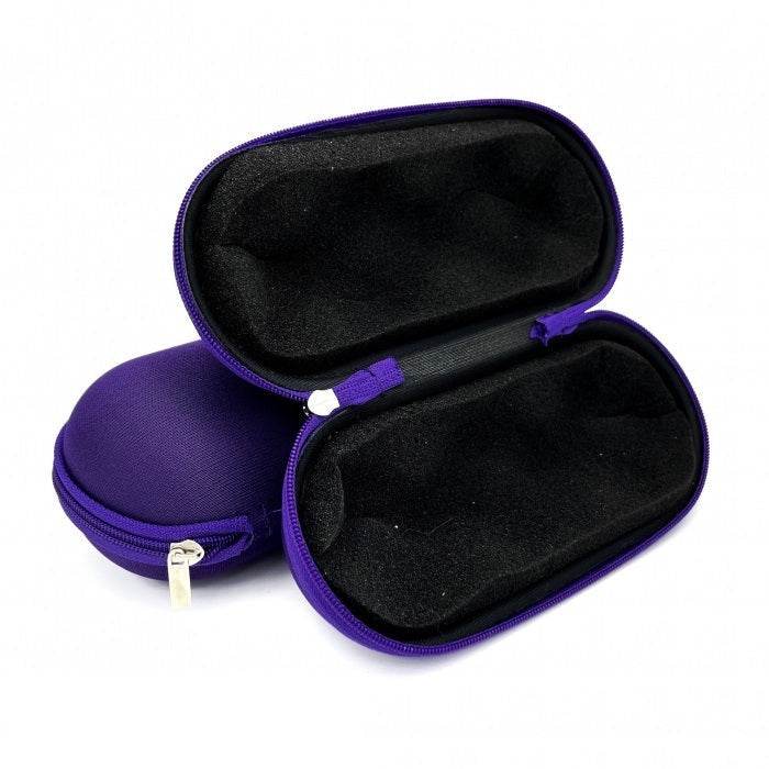 Medium Sweet Puff Glass Pipe Pouch Case With Zip Lock Purple - Bong Empire