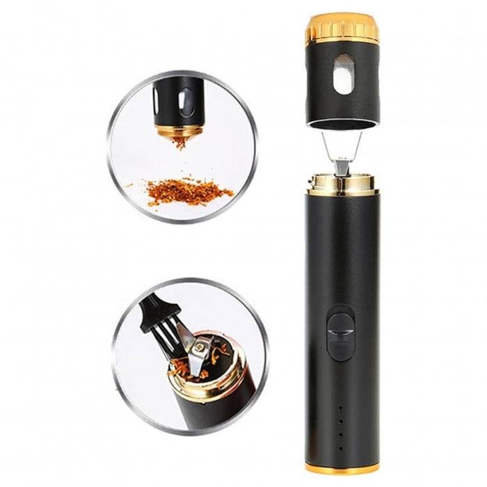 Electric USB Grinding Pen Automatic Dispenser (Gold) - Bong Empire