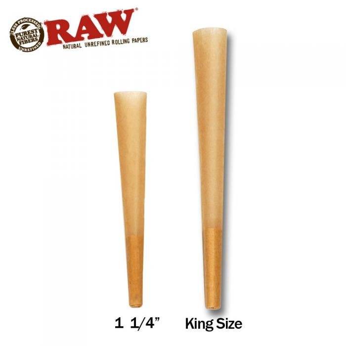 Raw Classic 1 1/4 Pre-Rolled Cones 6 Pack - Bong Empire
