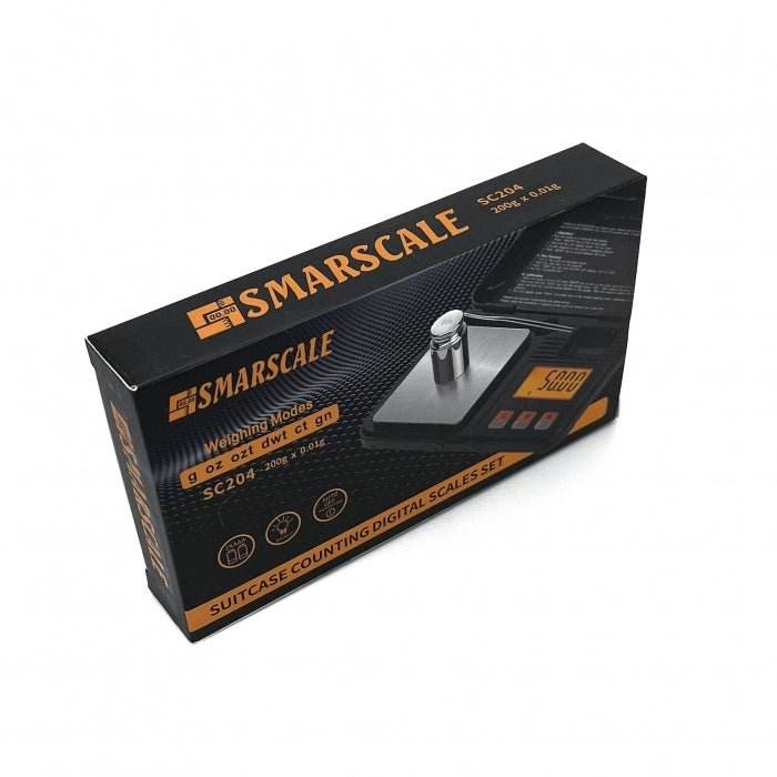 SMARSCALE Suitcase Counting Digital Scales Set 0.01g-200g - Bong Empire