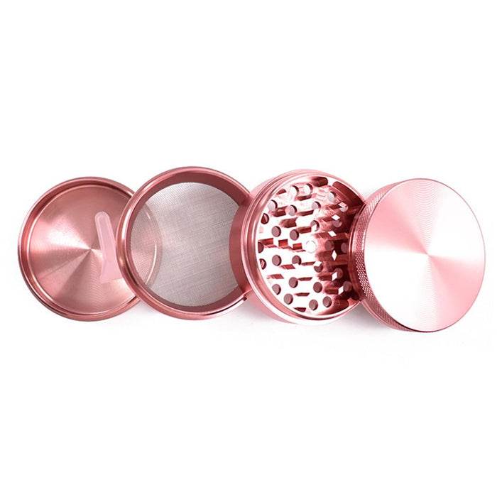 Light Pink 4 Layers Aluminium Alloy Grinder 40mm - Bong Empire