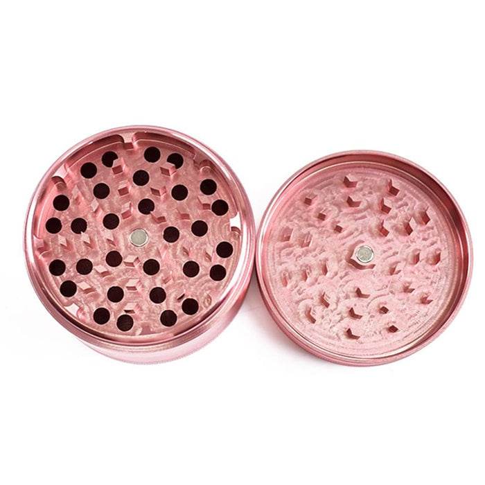Light Pink 4 Layers Aluminium Alloy Grinder 40mm - Bong Empire
