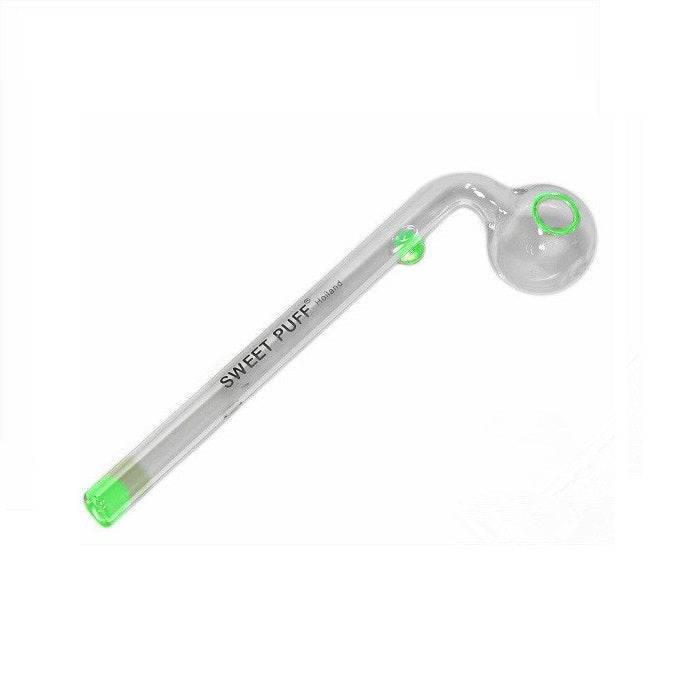 Sweet Puff Glass Pipe 14cm Green - Bong Empire