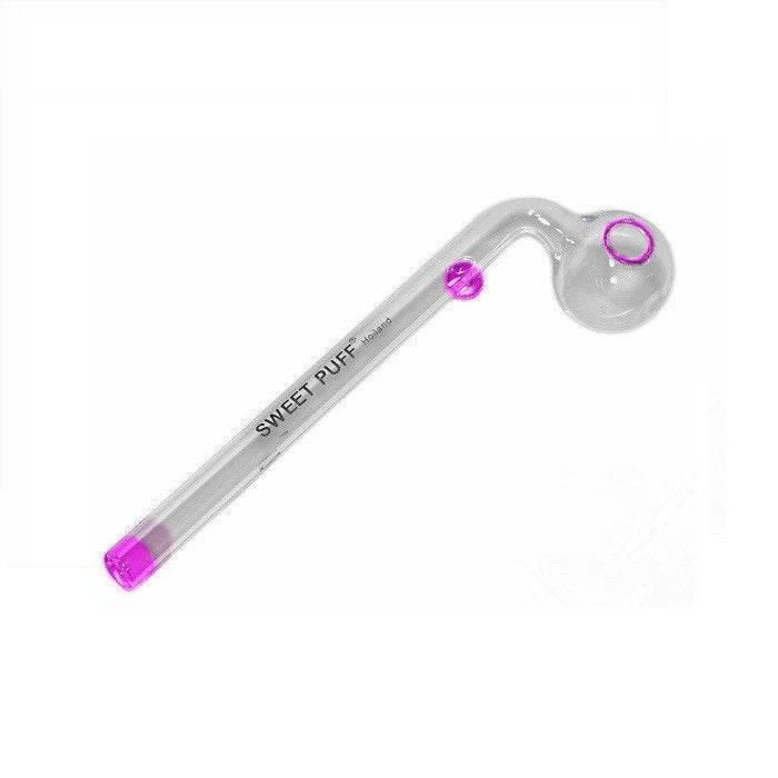 Sweet Puff Glass Pipe 14cm Pink - Bong Empire