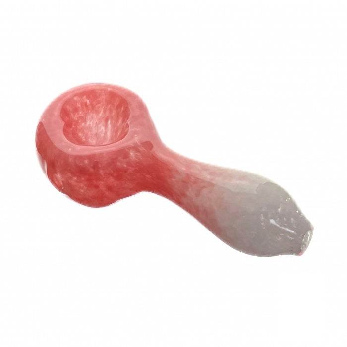 Frit Glass Dry Spoon Pipe 10cm Pink - Bong Empire