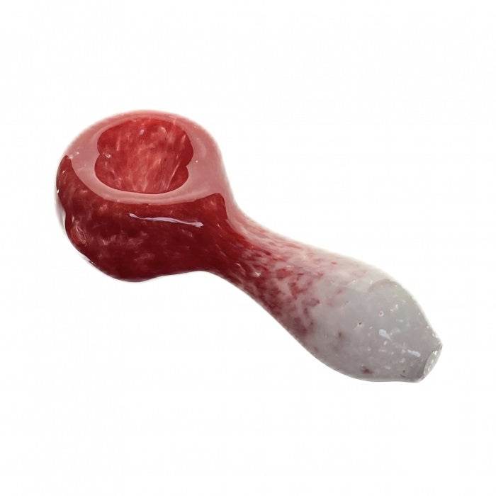 Frit Glass Dry Spoon Pipe 10cm Red - Bong Empire