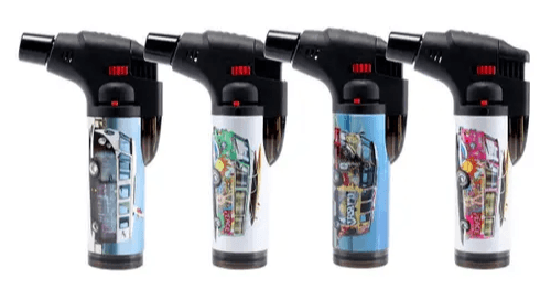 Hippie Van Design Refillable Blow Torch Jet Lighter - Best Bongs And More