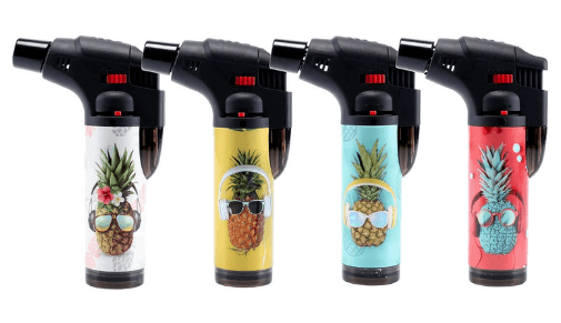 Pineapple Designs Refillable Blow Torch Jet Lighter - Best Bongs And More