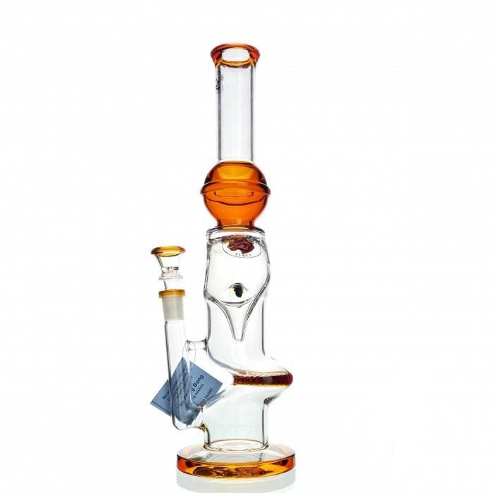 Agung Angry Bull Percolator Glass Bong 35cm Orange - Bong Empire