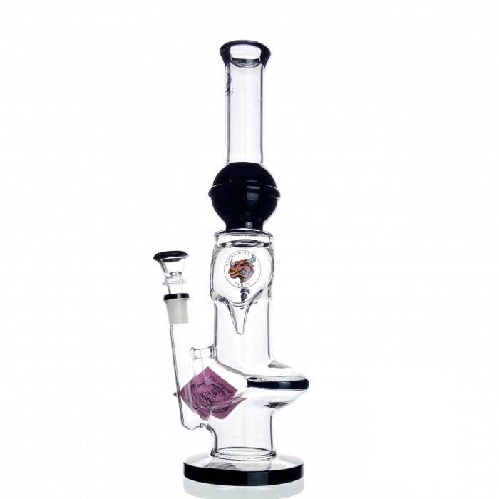 Agung Angry Bull Percolator Glass Bong 35cm Black - Bong Empire