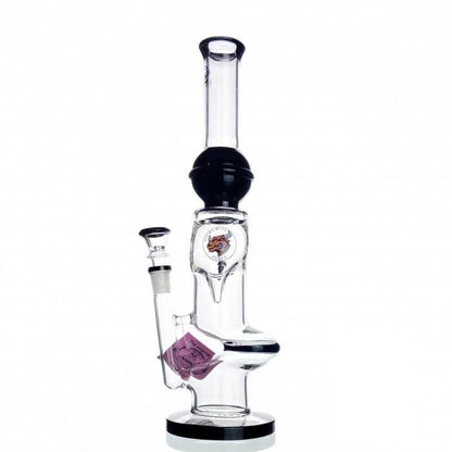 Agung Angry Bull Percolator Glass Bong 35cm Black - Bong Empire