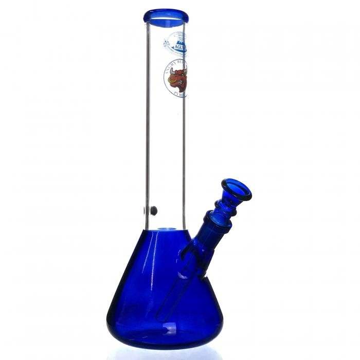 Agung Bright Beaker Glass Bong 30cm Blue - Bong Empire