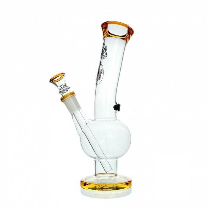 Agung Bull Bubble Glass Bong 25cm Amber - Bong Empire