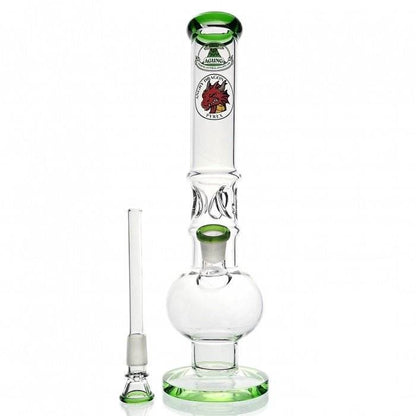 Agung Crazy Dragon Ice Slider Bubble Glass Bong 33cm Green - Bong Empire