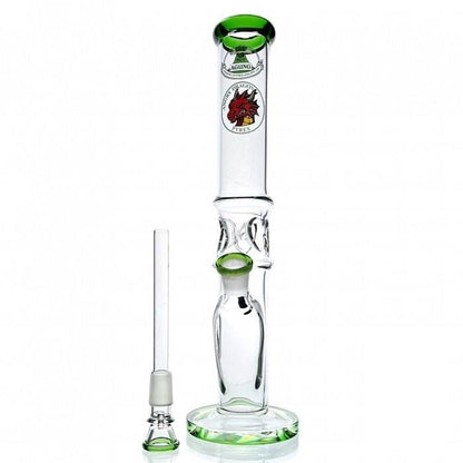 Agung Crazy Dragon Ice Slider Glass Bong 33cm Green - Bong Empire