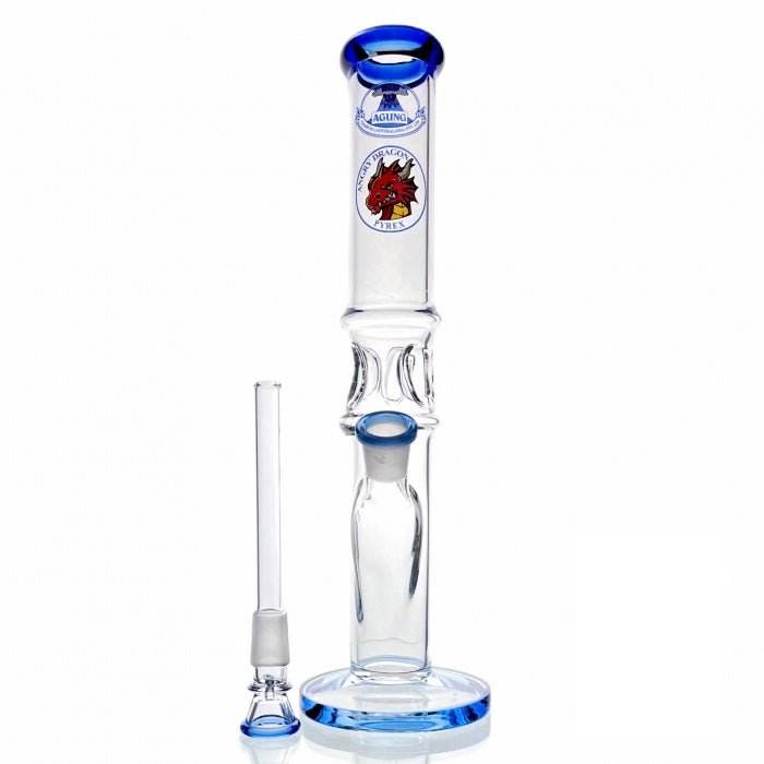 Agung Crazy Dragon Ice Slider Glass Bong 33cm Blue - Bong Empire