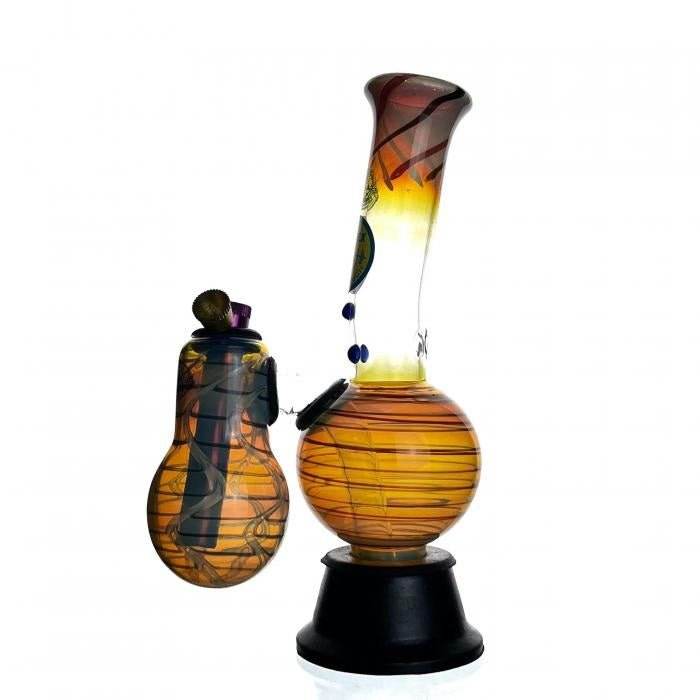 Agung Launcher Double Chamber Glass Bong 25cm - Bong Empire