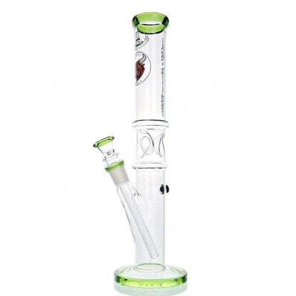 Agung Straight Tube Ice Slider Glass Bong 33cm Green - Bong Empire