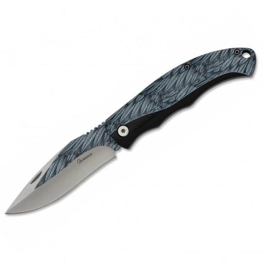 Albainox Satin 3D Leaf Pocket Folding Knife 11cm - Bong Empire