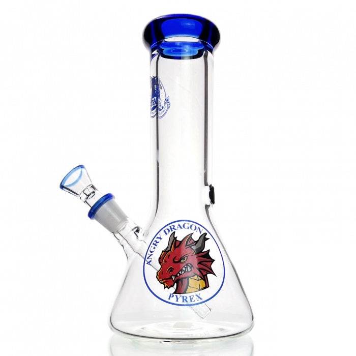 Agung Dragon Beaker Glass Bong 25cm Blue - Bong Empire