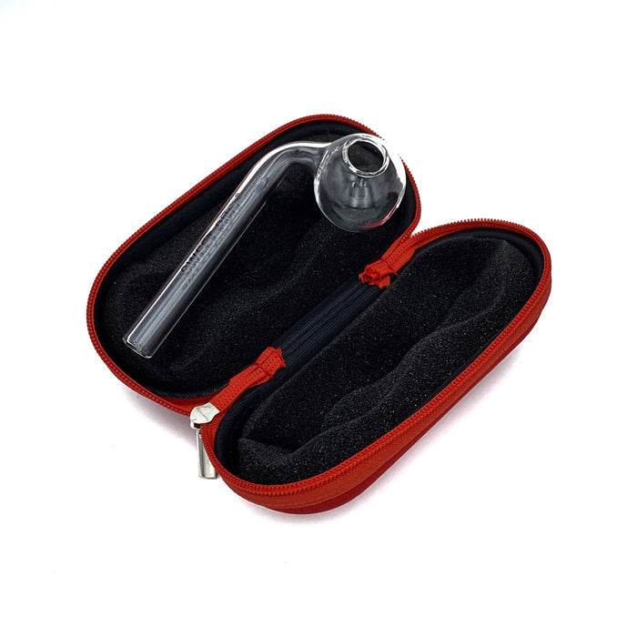 Small Sweet Puff Glass Pipe Pouch Case With Zip Lock - Bong Empire