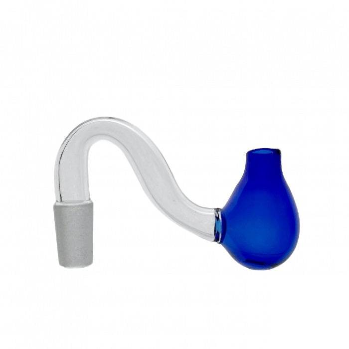 Mini Coloured Glass Bubbler Top Pipe 14mm / 8cm Blue - Bong Empire