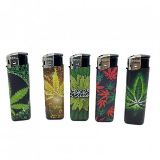 Boom Leaf Refillable Electronic Lighter - Bong Empire