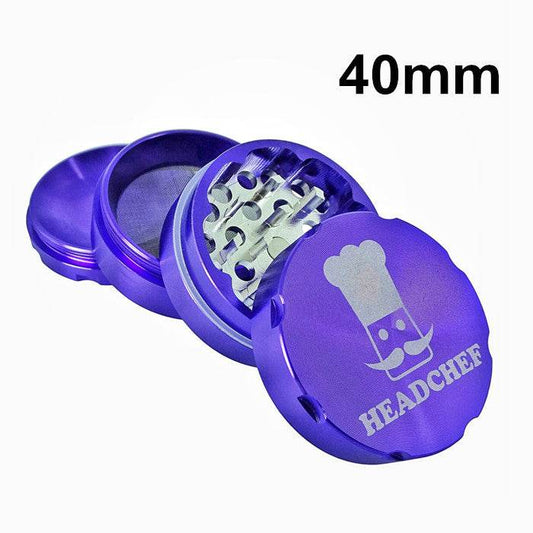 Headchef Purple Aluminium 4 Layers Grinder 40mm - Bong Empire