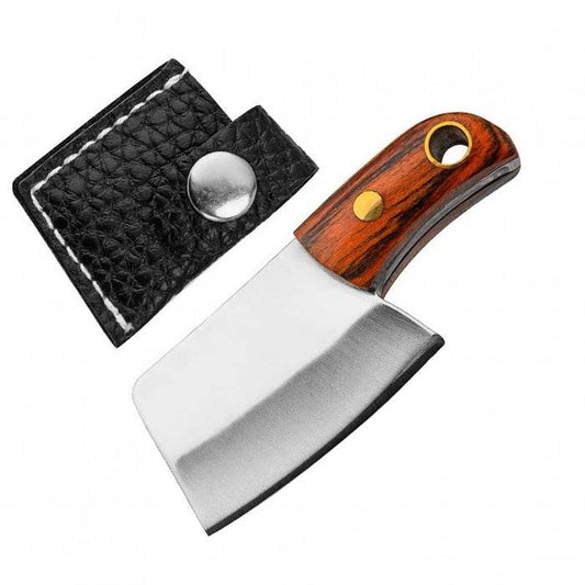Stainless Steel Mini Knife With Sheath Keychain Set B - Bong Empire