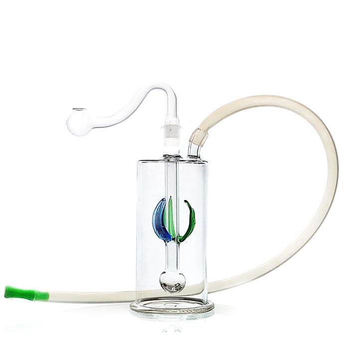 Glass Bubbler Water Pipe With Decoration 12cm - Bong Empire