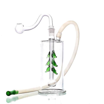 Glass Bubbler Water Pipe With Decoration 12cm - Bong Empire