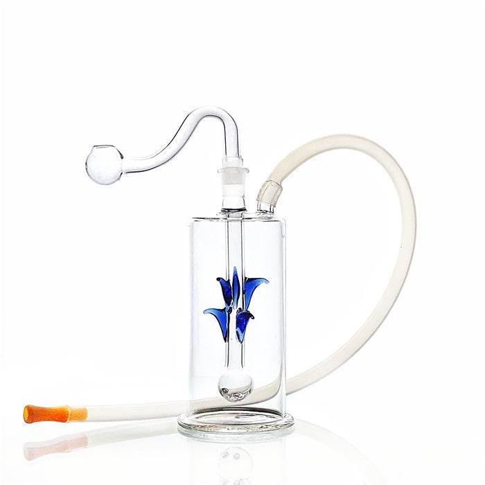 Glass Bubbler Water Pipe With Decoration 12cm - Bong Empire