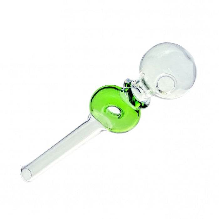 Donut Straight Glass Pipe 14cm Green - Bong Empire
