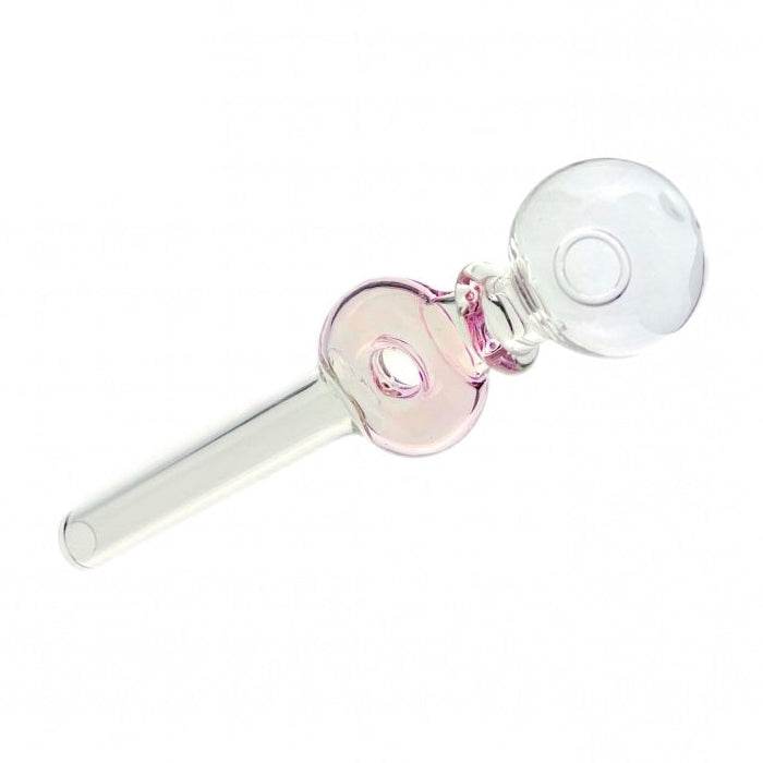 Donut Straight Glass Pipe 14cm Pink - Bong Empire