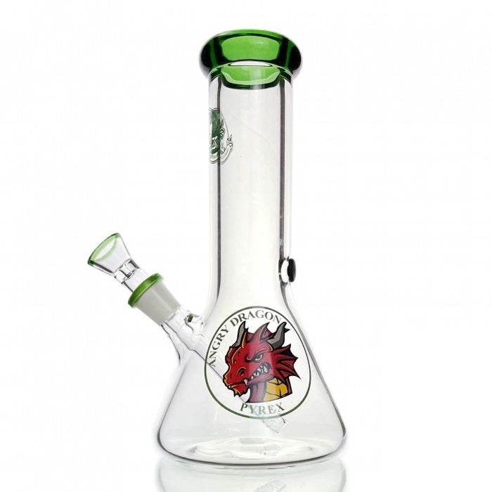 Agung Dragon Beaker Glass Bong 25cm Green - Bong Empire