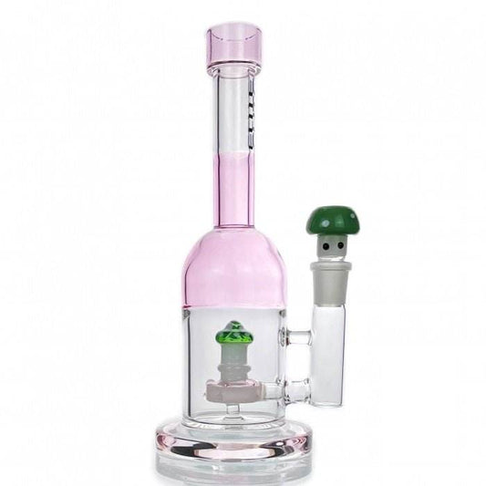 Elite Mushroom Percolator Glass Bong 25cm Pink - Bong Empire
