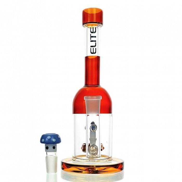 Elite Mushroom Percolator Glass Bong 25cm - Bong Empire