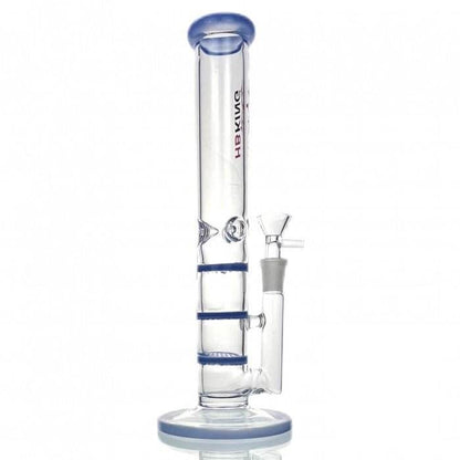 Triple Honeycomb Percolator Straight Tube Glass Bong 28cm Jade - Bong Empire