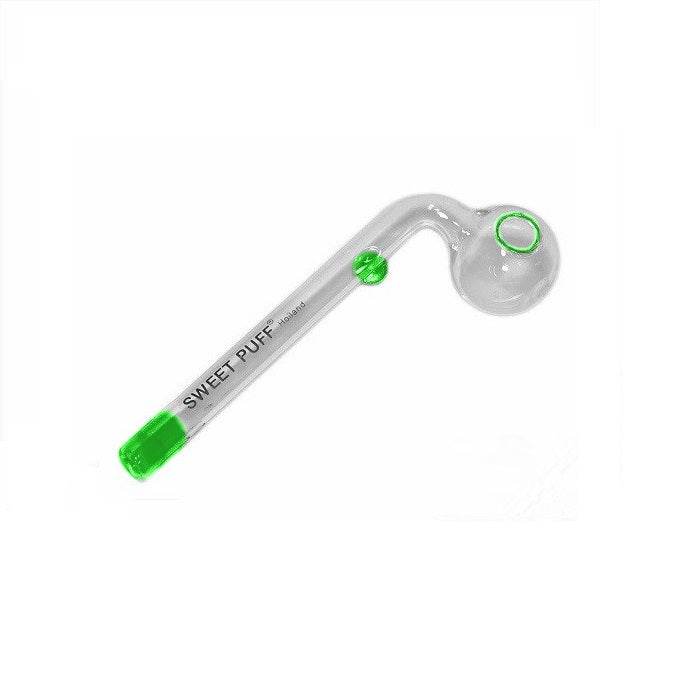 Sweet Puff Glass Pipe 12cm Green - Bong Empire