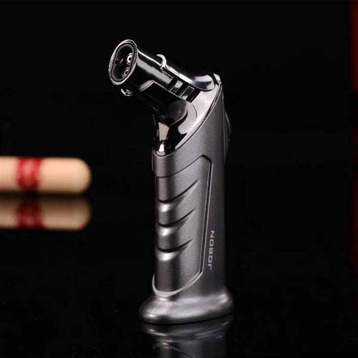 JOBON Double Flame Standing Jet Lighter Grey - Bong Empire