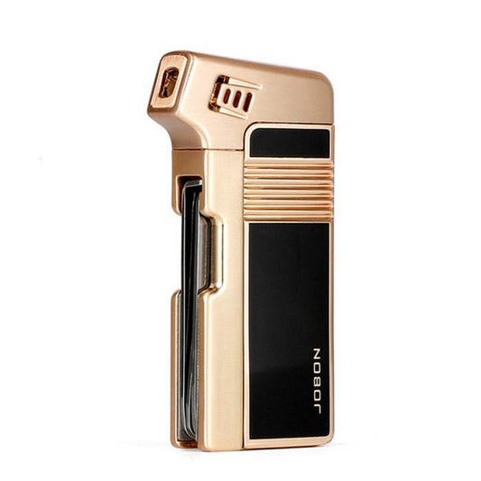 JOBON Gas Lighter With Pipe Tools Gold - Bong Empire